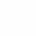 thin-lined white icon of a gazebo